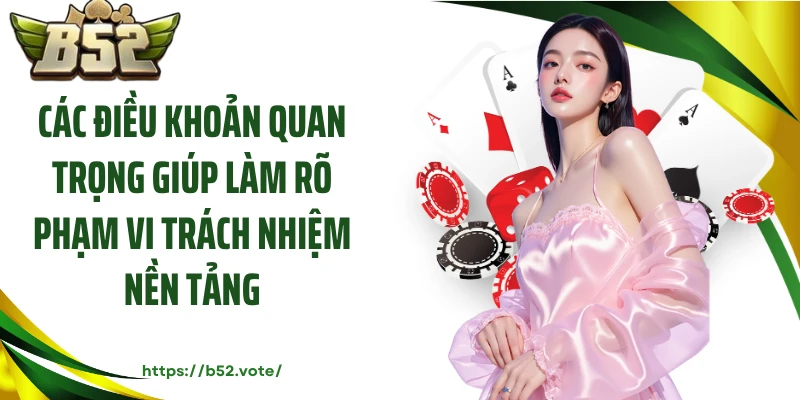 Các điều khoản quan trọng giúp làm rõ phạm vi trách nhiệm nền tảng