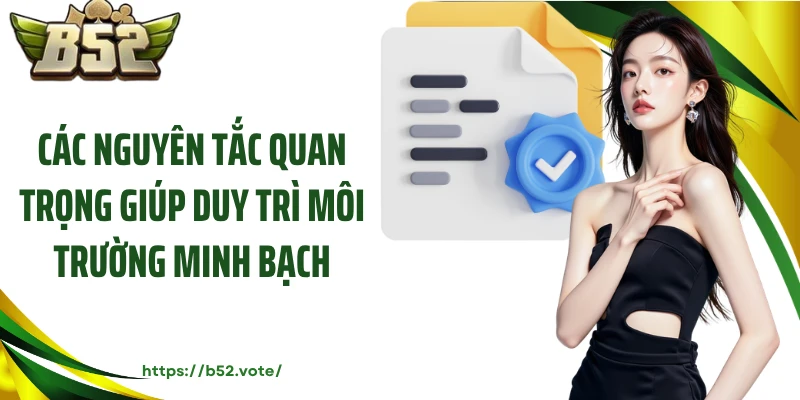 Các nguyên tắc quan trọng giúp duy trì môi trường minh bạch
